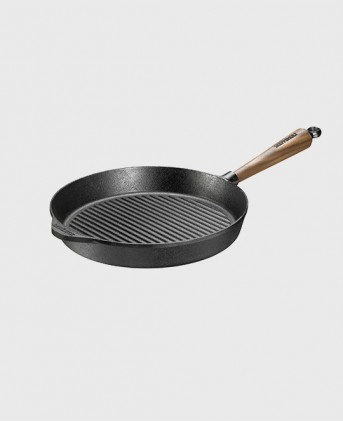 Grillpanna 28 cm med valnötsskaft